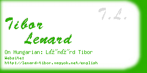 tibor lenard business card